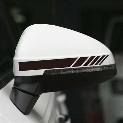 Auto Car Sticker Non Fading Fashion Color Stripe Car Sticker Racing Strips Side Rear View Mirror Decor Decal