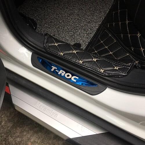 Stainless steel For T-ROC TROC T ROC 2017 2018 Scuff Plate Door Sill Guard Pedal Cover Trim Car Styling Accessories 4pcs