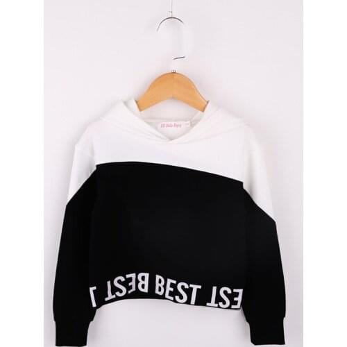Autumn Toddler Baby Boys Girls Outwears Kids Fashion Patchwork Letter Print Long Sleeve Suits Child Hoodie Sweatshirt Clothing