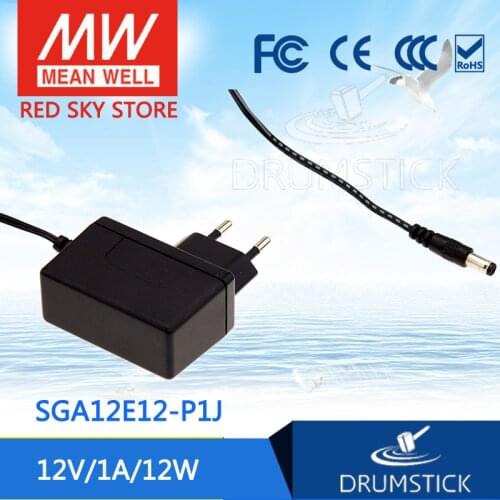 Patriotic MEAN WELL SGA12E12-P1J 12V 1A meanwell SGA12E 12V 12W AC-DC High Reliability Slim Wall-mounted Adaptor