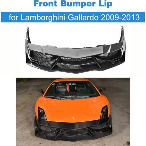 Carbon Fiber Front Bumper Lip Spoiler Case for Lamborghini Gallardo Coupe Convertible LP550 LP560-4 LP570-4 09-13 FRP Unpainted
