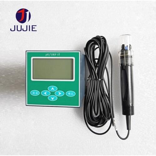 Online PH Meter Digital 0-14 Sensor Tester Controller 4-20mA Water Wastewater Plastic PTFE Glass Probe Eletrode Industrstic Use