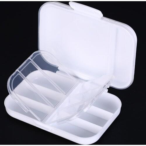 1pca Plastic Storage Box Pill Boxes Folding 8 Grids Pill Box Portable Makeup Container Jewelry Pill Case