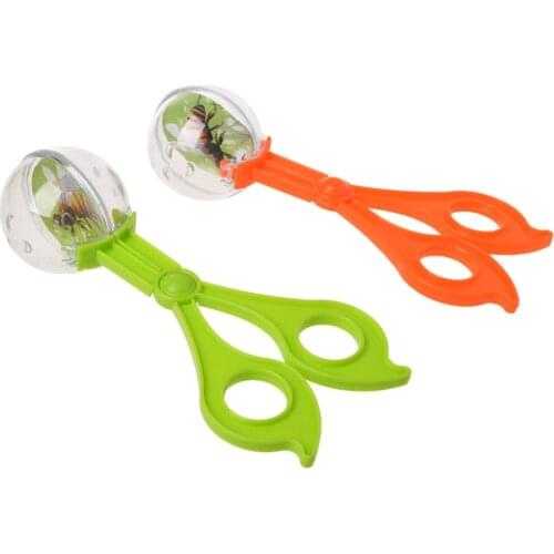 Plastic Bug Insect Catcher Scissors Tongs Tweezers For Kids Children Toy Handy