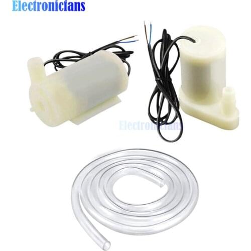 100L/H DC 3V Mini Micro Submersible Water Pump Low Noise Brushless Motor Pump Horizontal Vertical 1m Soft Hose