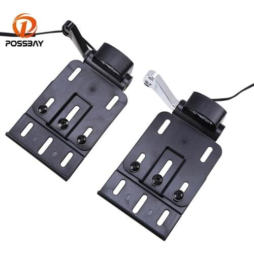 POSSBAY 8mm Black&Chrome Motorcycle Side Mount LED License Plate Lights Brackets for Harley Sportster XL883 XL1200 2004-2016