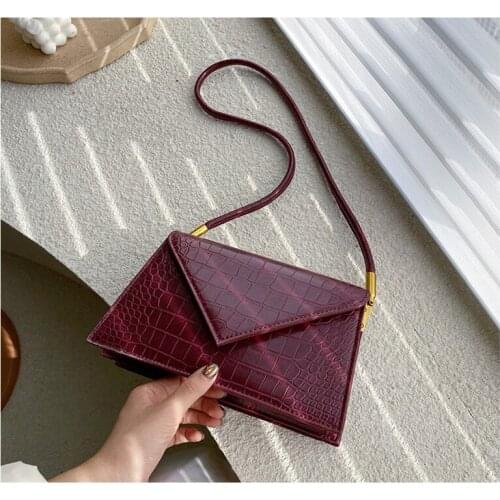 British Fashion Simple Small Square Bag Women snack pattern Handbag High-quality PU Leather Chain Mobile Phone Shoulder bags