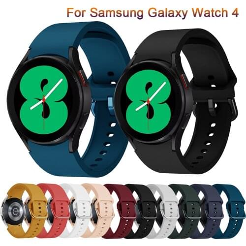 Silicone Sport Strap For Samsung Galaxy Watch 4 Classic 42mm 46mm Bracelet 20mm Wrist Band For Galaxy Watch4 40mm 44mm Correa