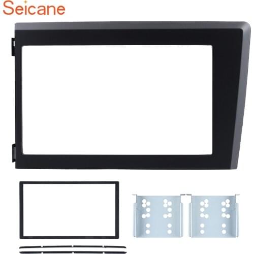 Seicane Double din Install Dash Bezel Trim Kit Car Stereo Radio Fascia Panel for Volvo XC70 V70 S60 173*98mm 178*100mm