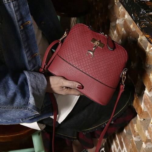 Women Messenger Bags Fashion Mini Bag Deer Toy Shell Shape Bag Shoulder Bags Artificial Leather Crossbody Bags For Women#p30