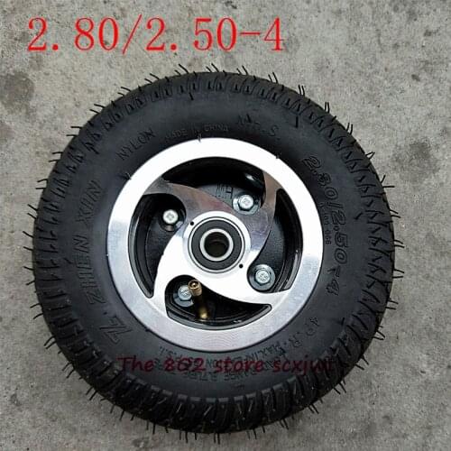 Super 2.80/2.50-4 tire inner tube and alloy rim 2.80/2.50- 4 inner and outer tyre Wheel for Electric Scooter Mobility Scooter