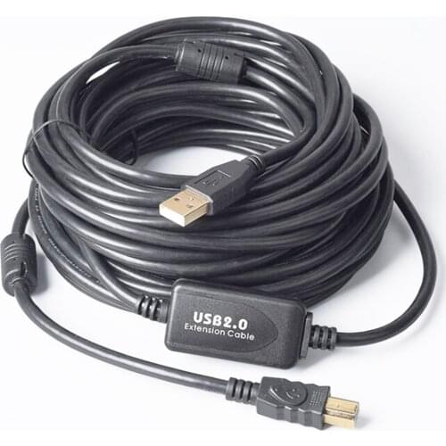 USB Extension Cable USB 2.0 A to B Data Line Transmission Sync Cable Printer Scanner With Signal Amplifier Lines 10/15/20/30M