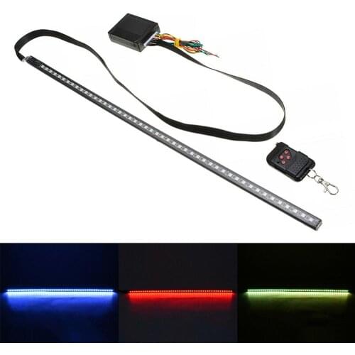 High Quality 22inch 48LED RGB Car Scanner Knight Rider Strobe Flash Light Strip+Remote For Car LED lights Tools