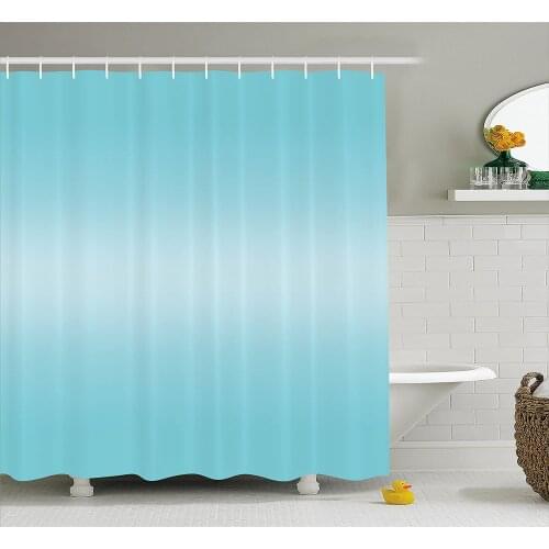 Ombre Shower Curtain Open Blue Sky on a Spring Day Inspired Blue Colored Modern Design Room Decorations Fabric Bathroom Decor