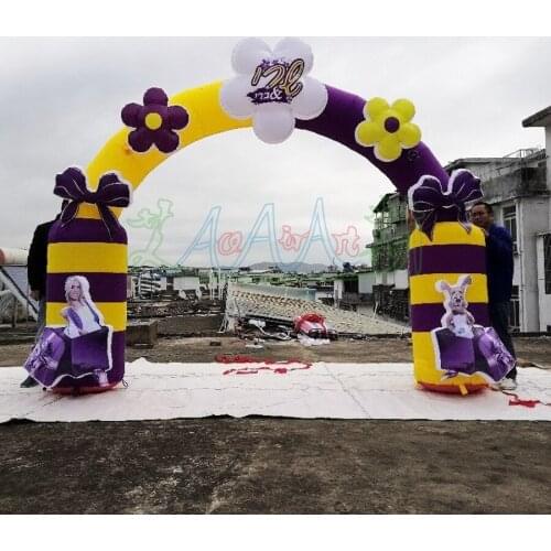 Customize 3.4m wide by 2.5m tall inflatable arch for party decoration