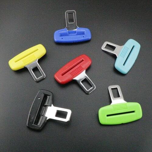 1Pcs Car Seat belt Clip Green Blue Red Black Yellow Safety Belt Buckles Safety Belt Extender Universal