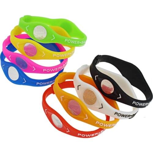 Charm Designer Power Energy Bracelet Bangles For Women Men Sport Wristbands Balance Ion Magnetic Therapy Silicone