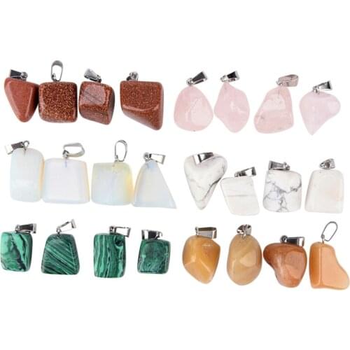 1PC Natural Stone Crystal Quartz Healing Chakra Pendant For Necklace DIY Jewelry