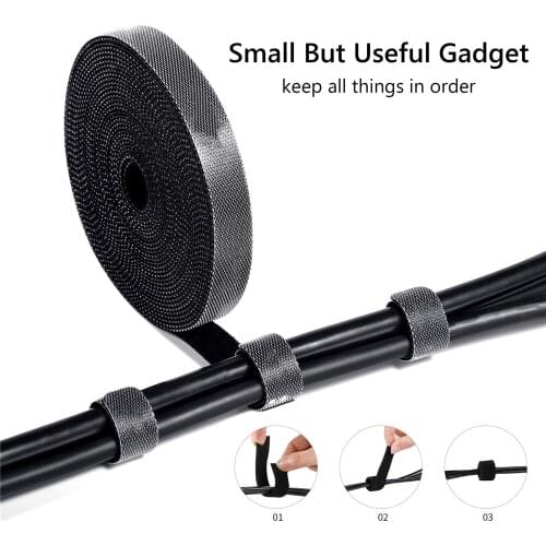 1Pcs Nylon Cable Ties USB Cable Holder Protector Organizer Cord Winder Strap Earphone Mouse Wire Management For Home Office