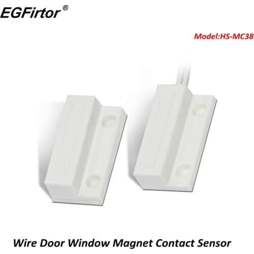 10Pairs ABS Home Alarm Wired Door Window Magnetic Contact Sensor Infrared Detector Sensor NC Relay