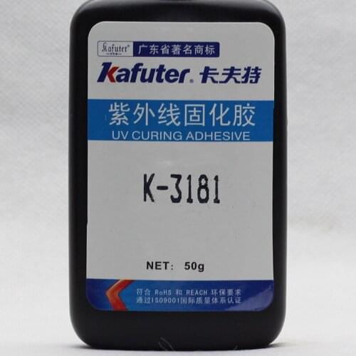 Kafuter 2pcs 250g K-3181 UV glue shadowless glue acrylic adhesive transparent PVC ABS glue