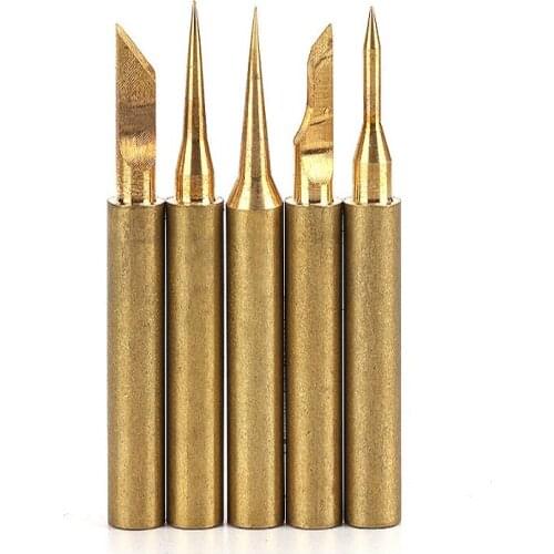 5 Pcs x Soldering Tips900M-T Soldering Iron Pure Copper Lead-free For Hakko Soldering Rework Station Soldering Tips