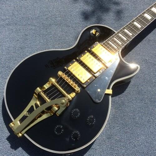 OEM 6-string electric guitar, Ebony fingerboard,frets binding, black 3-piece pickup with tremolo system , free delivery