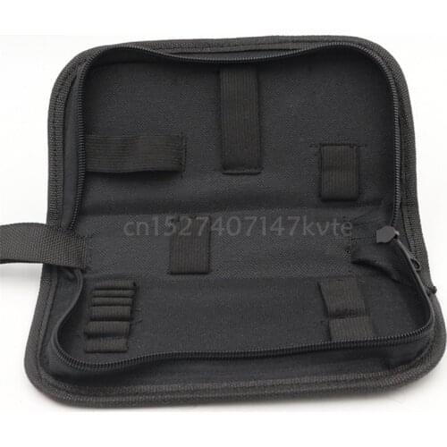 Black Multi-functional Canvas Watch Repair Portable Tool Bag Zipper Storage