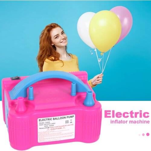 Electric Air Balloon Pump Double Hole Air Compressor Electric Balloon Inflator for Party