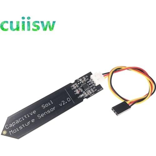 10PCS/LOT Capacitive soil moisture sensor Not easy to corrode Wide voltage operation with Wire For arduino