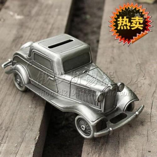 Creative Alloy Piggy Bank Retro Children Birthday Moneybox Vintage Car Shaped Money Box Christmas Wedding Party Supply