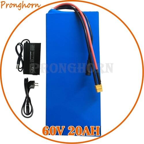 EU US NO Tax 60V 2000W Lithium battery 60V 20AH Electric Bike Battery 60V 20AH Scooter Battery use 3.7V 2500MAH Cell 5A Charger