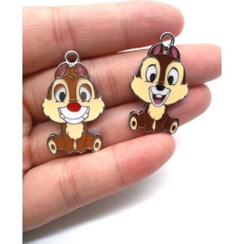 New 30 pcs cartoon chipmunk Metal Charms Jewelry DIY Making Pendants M-55