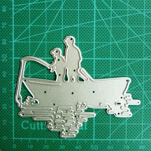 Metal Cutting Dies Cut Die Mold Man Fishing Decoration Scrapbook Paper Craft Knife Mould Blade Punch Stencils Dies