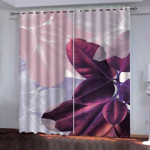 Fashion flower 3d curtains Customized 3d curtains new bay window balcony thickened windshield blackout curtains