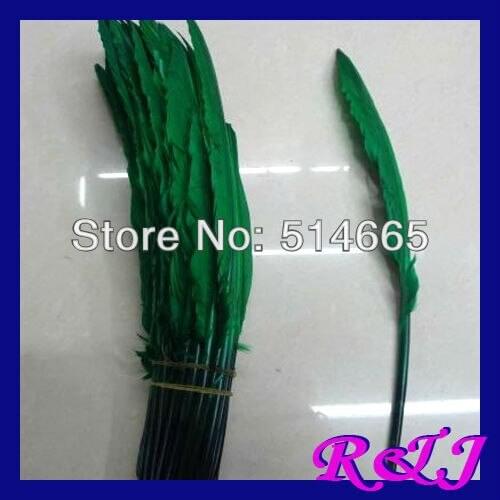 Wholesale geese feather 200pcs/lot 25-30cm 10-12inch GREEN dyed goose Feather For Party Performance