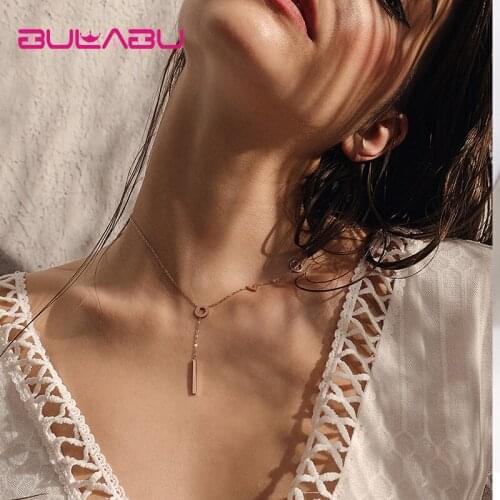 Collarbone Chain LOVE Necklace Titanium Steel Collarbone Necklace Sweater Necklace with an English Lettrs Love Pendant