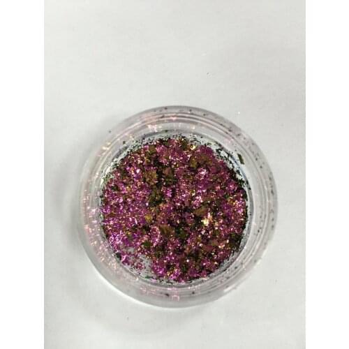 Peach PinkHolographic Glitter Starry Galaxy Chameleon Colors Changes for Gel Nails Polish Mood Changing French UV Led 7003L