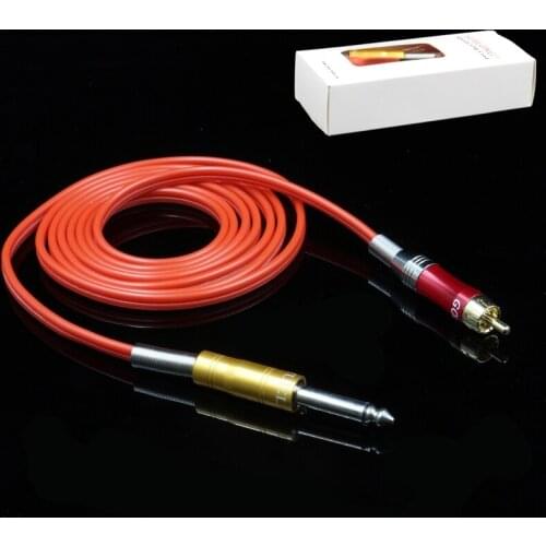Recommend!!! Top Quality RCA Tattoo Clip Orange Rubber Silicone Cord For Tattoo Power Supply Tattoo Machine Free Shipping