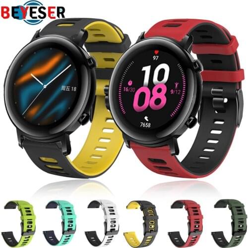 Silicone 20mm band Strap For Samsung Galaxy Watch Active 2 40/44mm / 3 41mm smartwatch wristband For Huawei GT2 42mm/AMAZFIT GTS