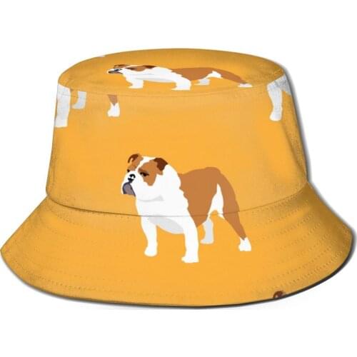 CINESSD New Fashion Bucket Hats Fisherman Caps For Women Men Gorras Summer Cartoon Pug Dog