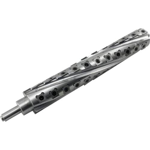 LIVTER customize helical cutterhead with changeable carbide blades for DW735 thickness planer cutter spiral cutter head