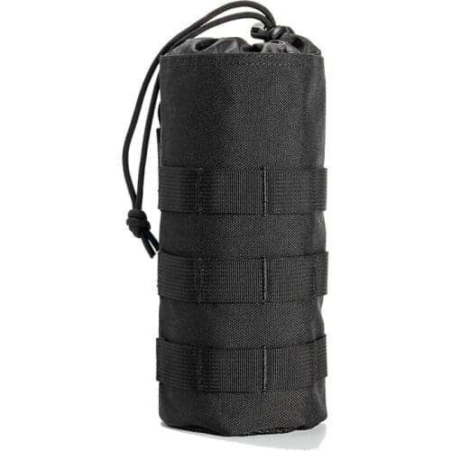 OneTigris MOLLE Water Bottle Pouch Bag Drawstring Nylon Tactical Bottle Holder Hydration H2O Carrier Army Kettle Bag For Outdoor