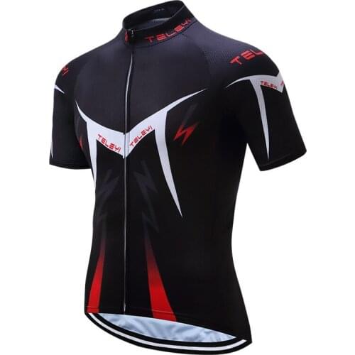 Teleyi Pro Team Cycling Jersey Men Summer Mountain Bike Clothing Quick Dry Racing Sports mtb Bicycle Jersey Shirt Ropa Ciclismo