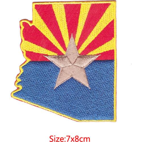 ARIZONA STATE FLAG America southwest iron-on embroidered patch state of arizona