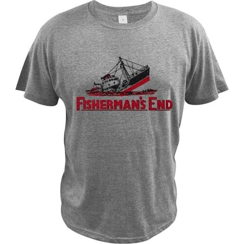 Funny Fishermans-End T-Shirt Casual Boat Funny Great Design Graphic Fishing Lovers Crew Neck Soft Short Sleeves