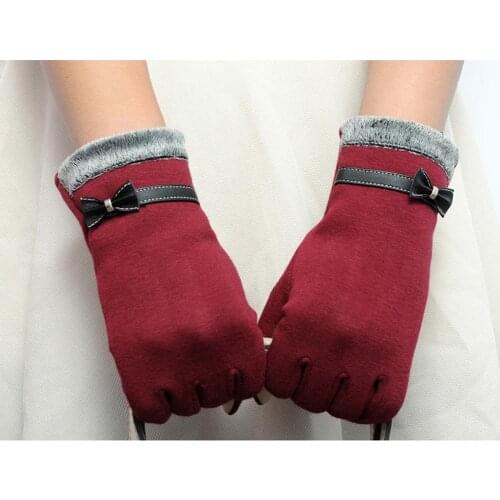 Girls Women Fashion Winter Warm Touch Screen Outdoor Full Fingers Wrist Gloves
