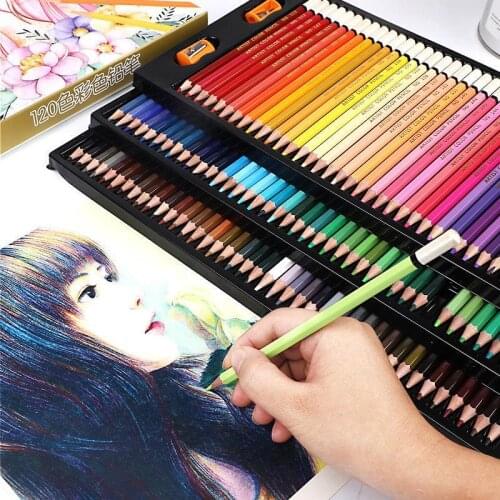 120 Soft Colored Pencils, Professional Oil Color Pencil Drawing Set for School Office To Provide Art Supplies for Coloring Books