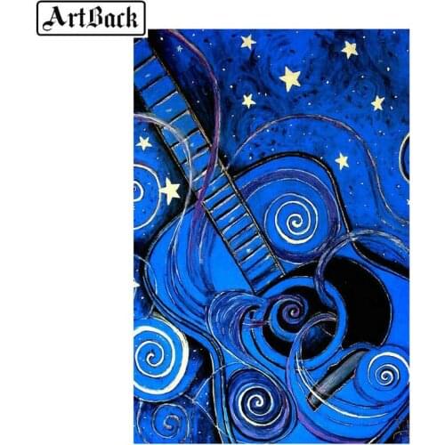 5d diamond painting blue guitar full square drill music picture diamond art round drill diamond embroidery 3d decoration