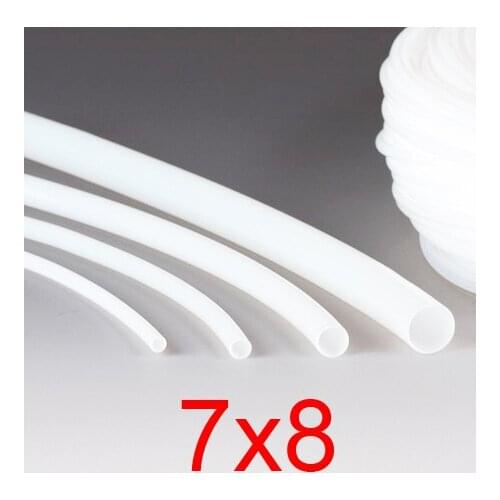 7mm ID 8mm OD 7x8 PTFE tube tubing,TFE ETFE HOSE,white 3D printer F4 Corrosion Resistance Polytetrafluoroetylene pipe